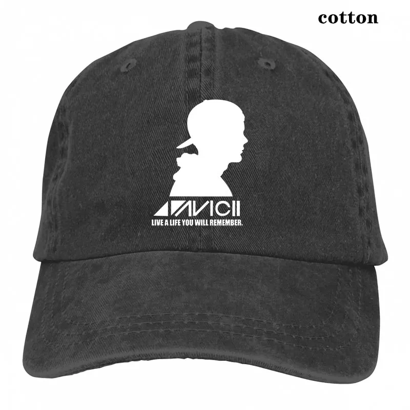 Avicii(3) Baseball cap men women Trucker Hats fashion adjustable cap - Цвет: 3-Black
