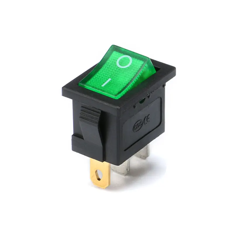 1PCS KCD1 2PIin 3Pin Boat Car Rocker Switch 6A10A 250V125V AC Red Yellow Green Blue black Button Best Price KCD1 (19)