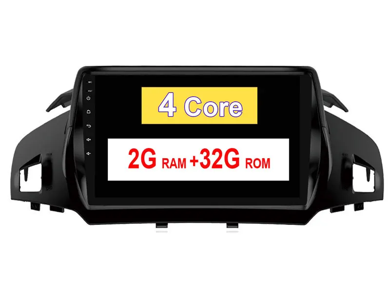 4 CORE 2G 32G Android 9,0 Octa Core для Ford Kuga 2013 автомобиль радио gps стерео головное устройство PC 9 дюймов Сенсорный экран рулевого колеса - Цвет: 4 CORE 2G 32G