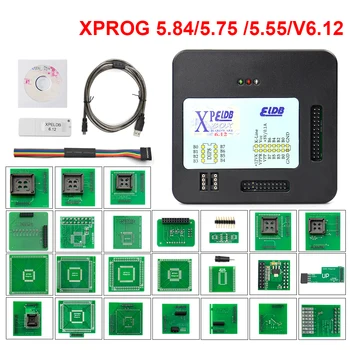 

XPROG V6.12 Add New Authorization V5.55 V5.84 X-PROG M Metal Box XPROG-M ECU Programmer Tool X Prog M V6.12 Full Adapters
