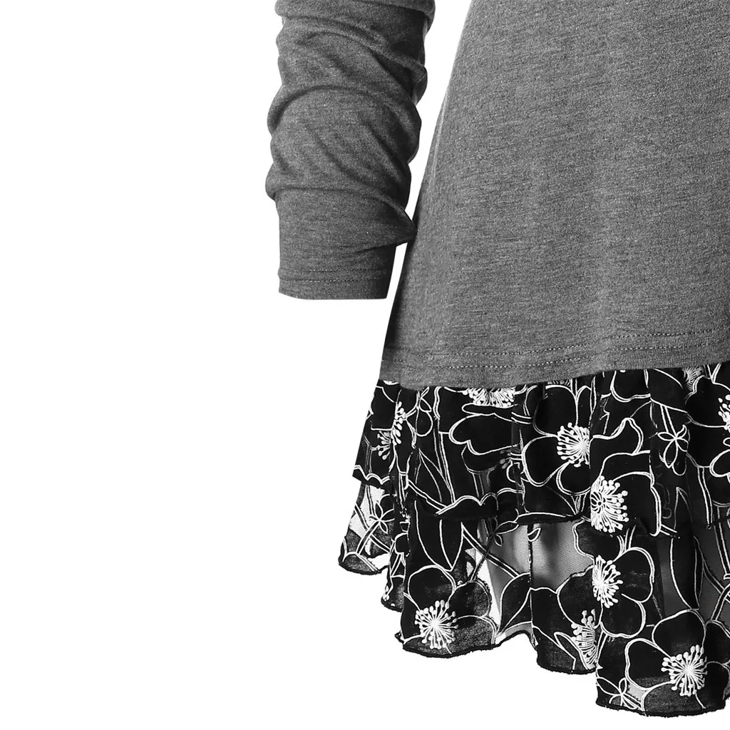 5XL Большие размеры рубашки Tunci зимняя модная женская кружевная блузка с оборками и пуговицами повседневные топы с v-образным вырезом блузка