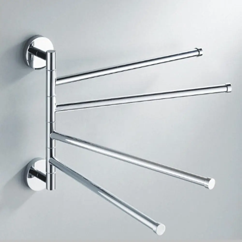 Towel Rack Stainless Steel Rotating Wall-mounted Bathroom Kitchen Polished Holder Hardware Accessory