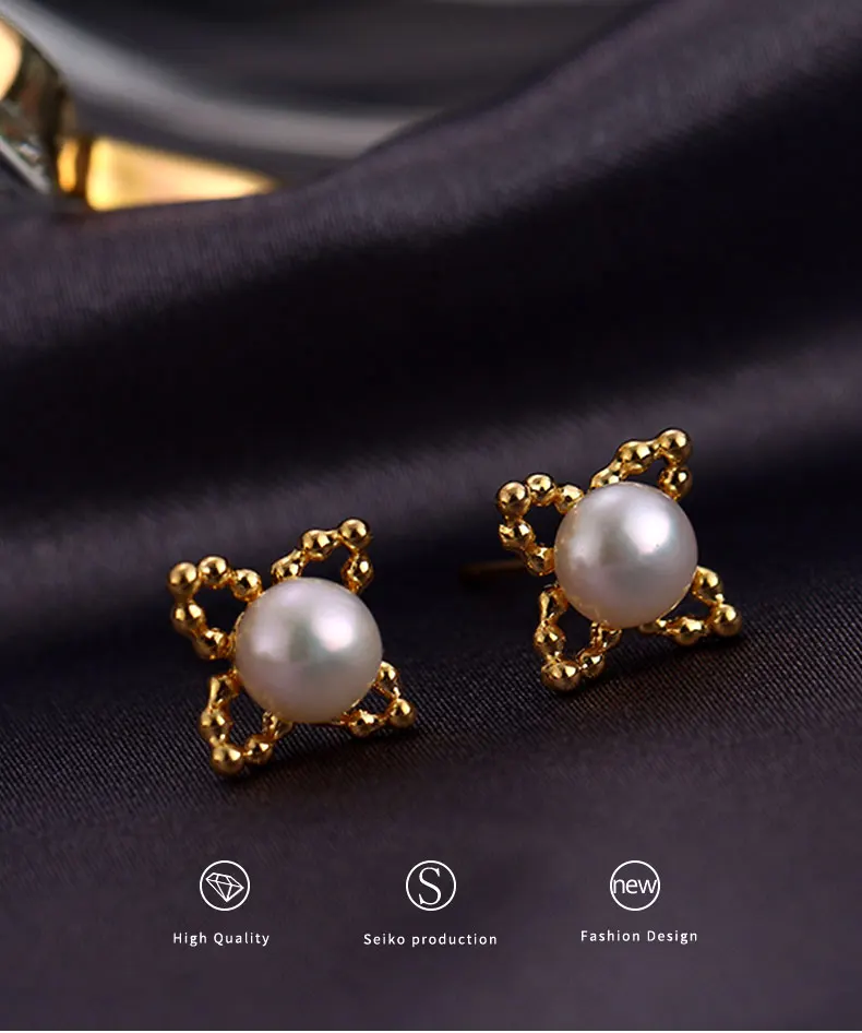 Милые женские серебряные серьги-гвоздики 925, дизайн, натуральный пресноводный жемчуг, мини-серьги для ушей, современные женские вечерние серьги Brinco