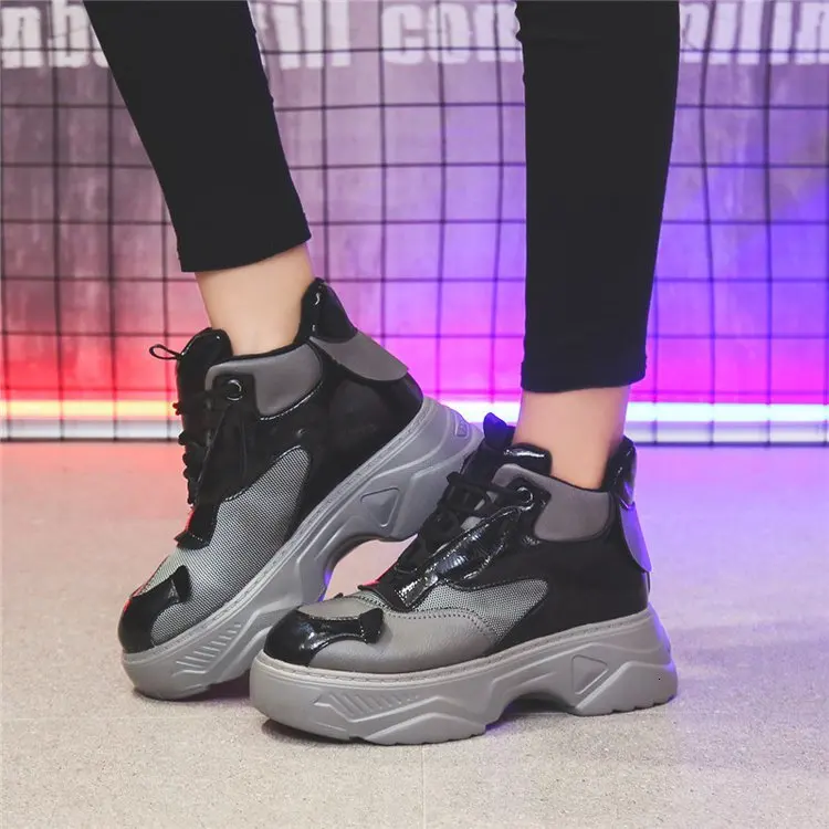 Winter Women High Top Sneakers Fashion Ladies Chunky Shoes Tenis Basket Female Brand Orange Platform Casual Shoes Woman