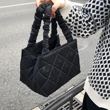 

Designer Quilted Padded Bag Women Shoulder Bag Brand Large Capacity Lingge Tote Handbag Fashion Big Tote Shopper Bags for Women