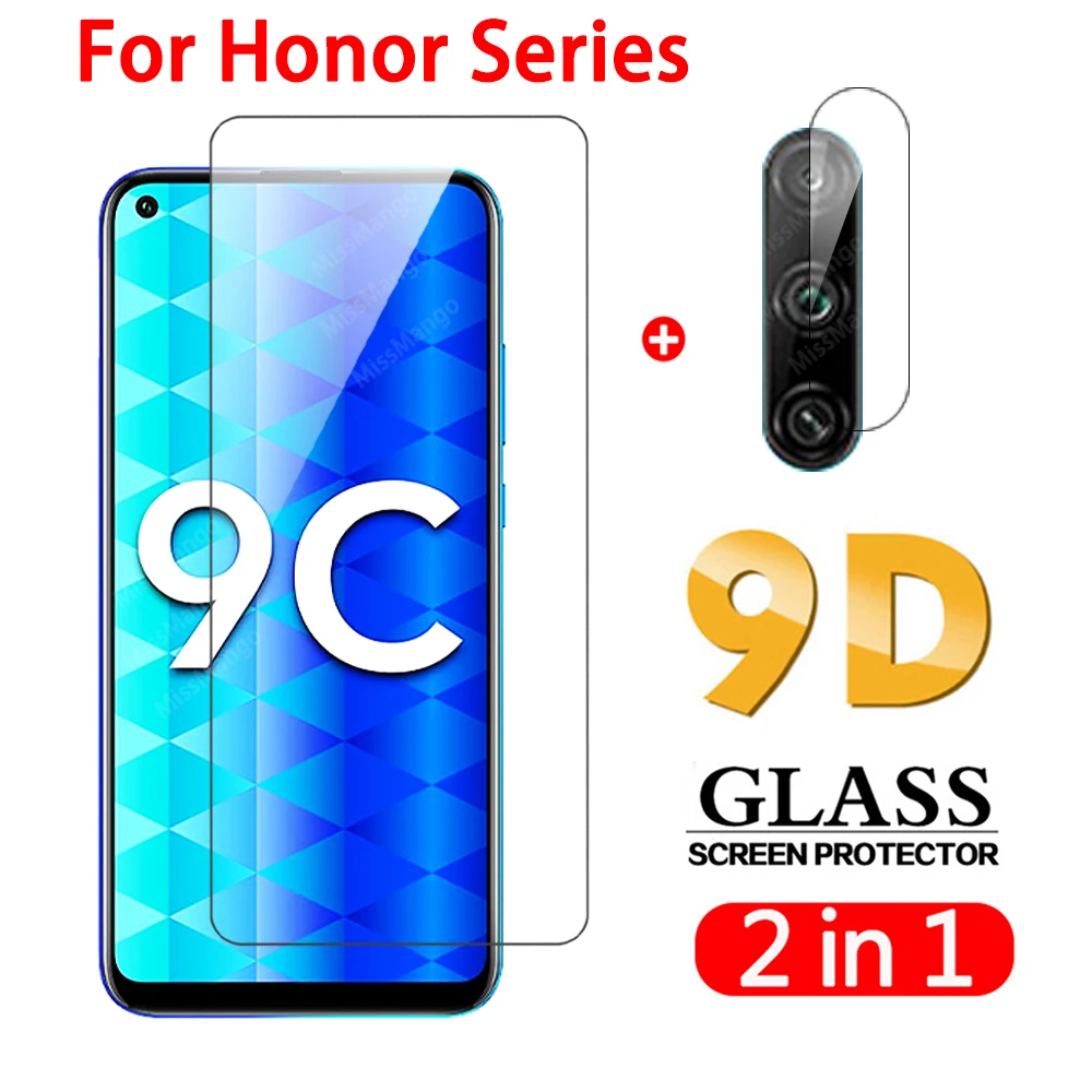 2в1 закаленное стекло для honor 9c объектива камеры Защитная пленка Huawei 9a 9s 9 lite 9x china
