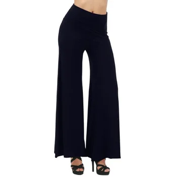 

Women's Summer Wide Leg Pant For Women Casual Ankle-Length Trousers Elastic High Waist Wide Female Mujer