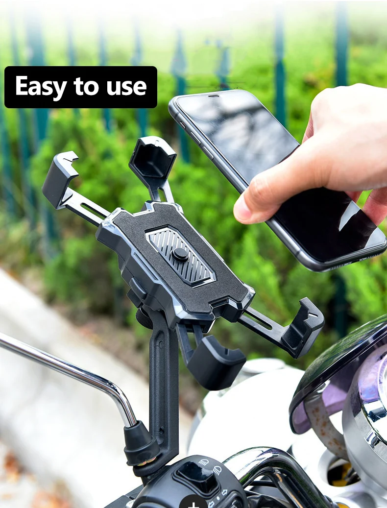 4.8-6.8 Inch Mobile Phone Holder Motorcycle Battery Bicycle Mobile Phone Holder Riding Shockproof Navigation Bracket XA114TQ