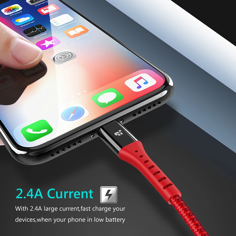 USB кабель TIEGEM для iPhone 5, 5S, 7, 8 X xs max, USB кабель для передачи данных для iPhone 11 PRO, MAX, кабель для быстрой зарядки, зарядное устройство для телефона, 1 м, 2 м, 3 м