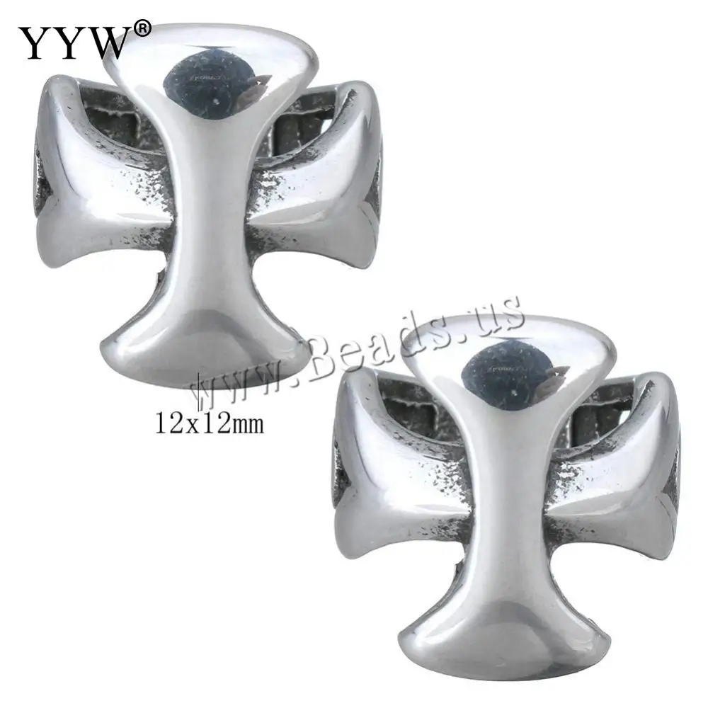 10pcs Stainless Steel Clasps Slide Charm Designer Drum Sliver Color Plated 12x12x13mm Diy  For Woman Jewelry Making Accessories