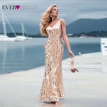 Блестящие Великолепные золотые вечерние платья с длинными рукавами EP07872, сексуальные элегантные вечерние платья в стиле русалки с блестками, Robe De Soiree