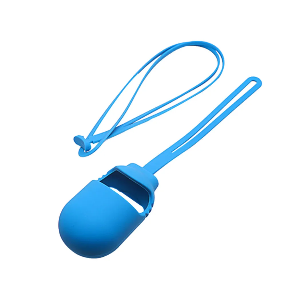 Blue Силиконовый чехол с веревкой для samsung Galaxy Buds, беспроводные Bluetooth наушники, защитный чехол, коробка для зарядки, оболочка кожи, 19 октября - Цвет: Blue