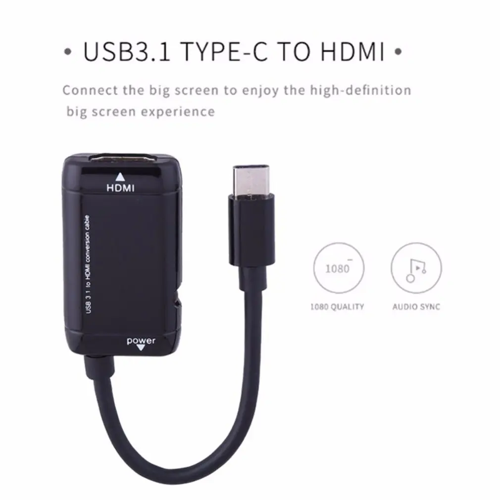 USB-C type C к HDMI адаптер USB 3,1 ТВ кабель для MHL Android телефон планшет для MacBook для huawei Matebook