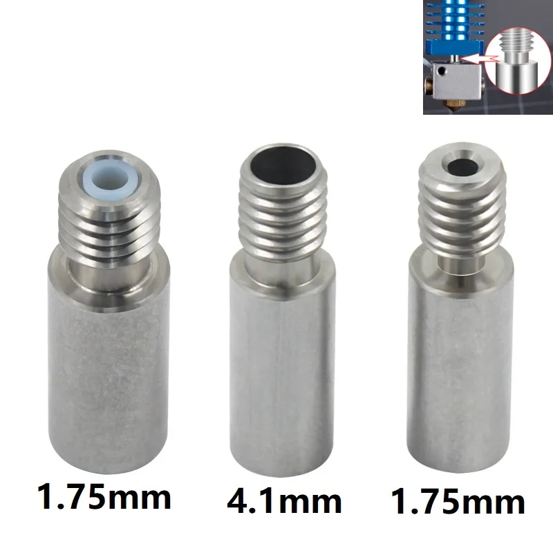 MEGA 2 шт. 3 5 V6 двойной Hotend J head Throats Heat Break 1 75 мм нить с отверстием 4 в out детали для 3D принтера Reprap|Детали и
