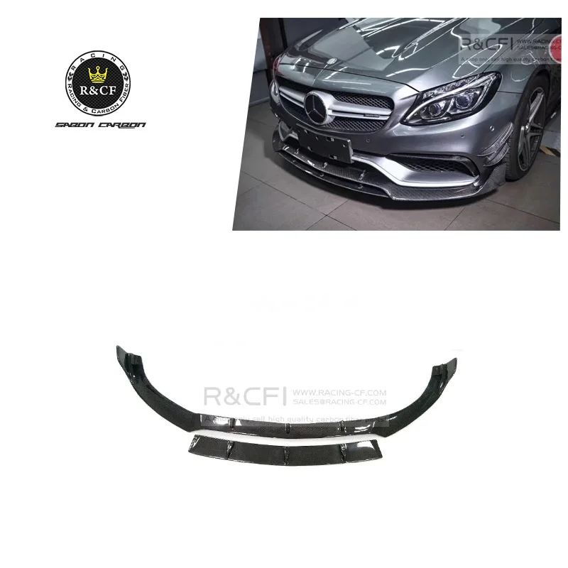W205 C63 AMG передняя губа // в стиле бравуса углеродное волокно передний нижний