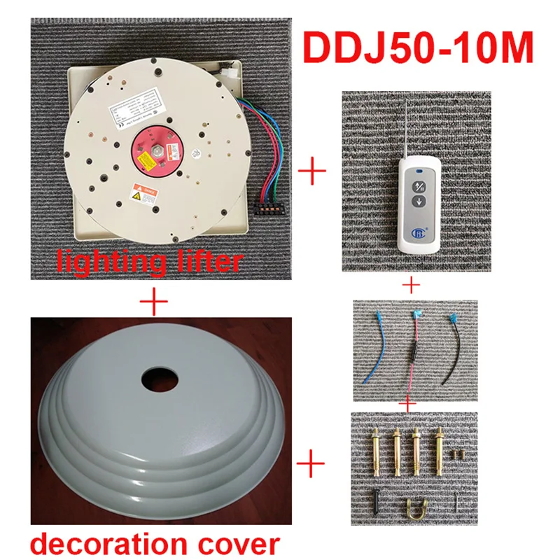 

50KG 10MCrystal Lights Lifter and Cover Drop Lighting Lifter Chandelier Hoist Lamp Lifting System Electric winch Light Motor