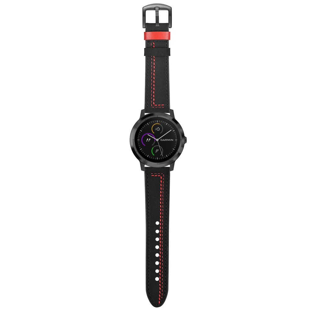 UEBN 20 мм кожаный ремешок для Garmin Venu Vivoactive 3 HR Move 3 Forerunner 245 645 сменный Браслет для часов