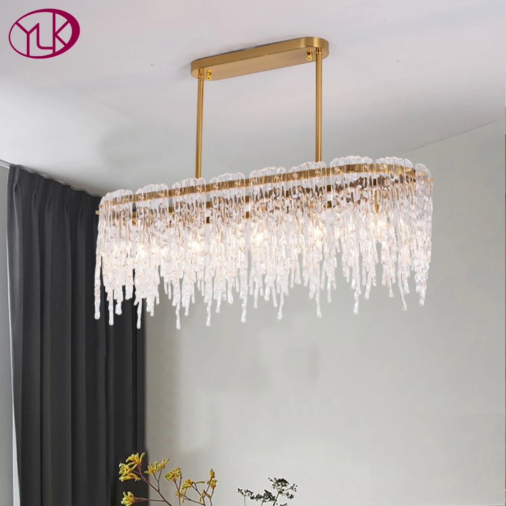 Новый современный светильник люстра ing для столовой прямоугольник кухня Остров