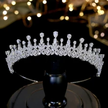 Изысканный и простой кристалл Корона женский свадебный головной убор невесты украшения для выпускного аксессуары для волос A00579