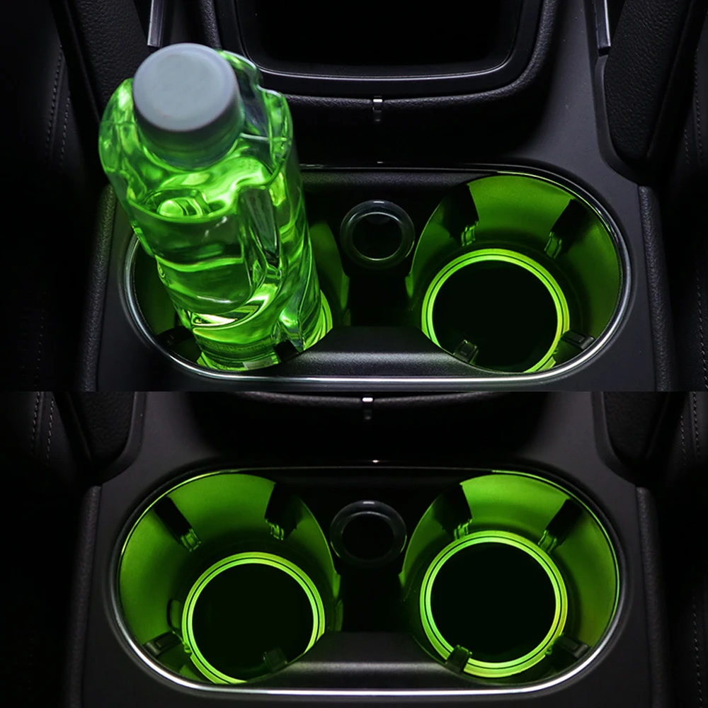 2 шт. RGB автомобильный коврик с логотипом для Peugeot 206 207 208 306 308 307 408 4008 3008 5008