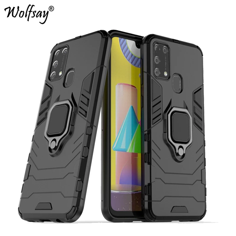 Для Samsung Galaxy M21 чехол броня магнитная присоска полный край для M 21 M31 M51 | Мобильные