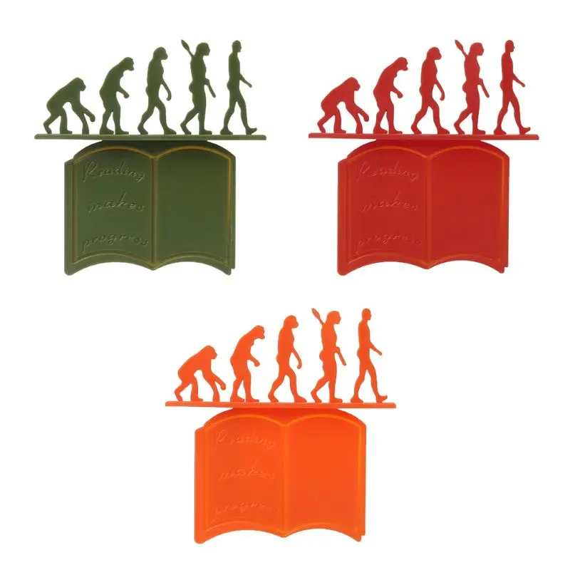 Creative Theory of Evolution Bookmark 3D Silicone Reading Book Holder Stationery