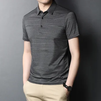 

2020 summer new lapel short-sleeved T shirt male business casual half-sleeved thin T shirts ws218