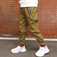 Повседневные штаны для мальчиков весна г. стиль, корейский стиль, детские весенние брюки для мальчиков узкие брюки в западном стиле для больших мальчиков