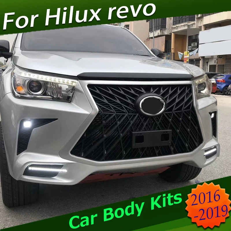 Комплект кузова для Hilux Revo Rocco- Стиль Бампер PP материал автозапчасти преобразования Hilux передний и задний бампер