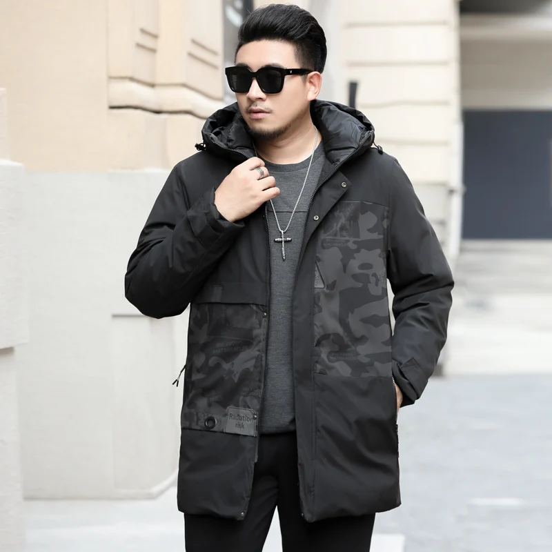 plus size Winter Jacket Men Brand Clothing Fashion Casual Thick Warm Mens Coats Parkas With Hooded Long Overcoats Male Clothes