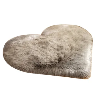 

Heart Shaped Rugs Artificial Wool Soft Area Mat Non Slip Rugs for Bedroom Shaggy Carpet Mats HUG-Deals