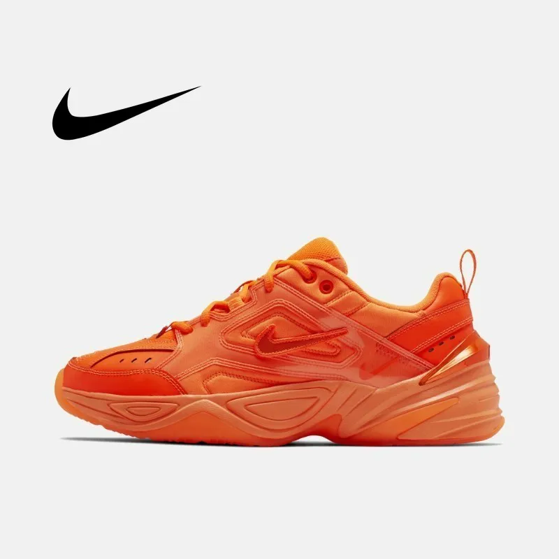 Оригинальные подлинные кроссовки для бега от Nike M2k Tekno, флуоресцентный зеленый цвет, дышащие удобные мужские кроссовки для занятий спортом на открытом воздухе