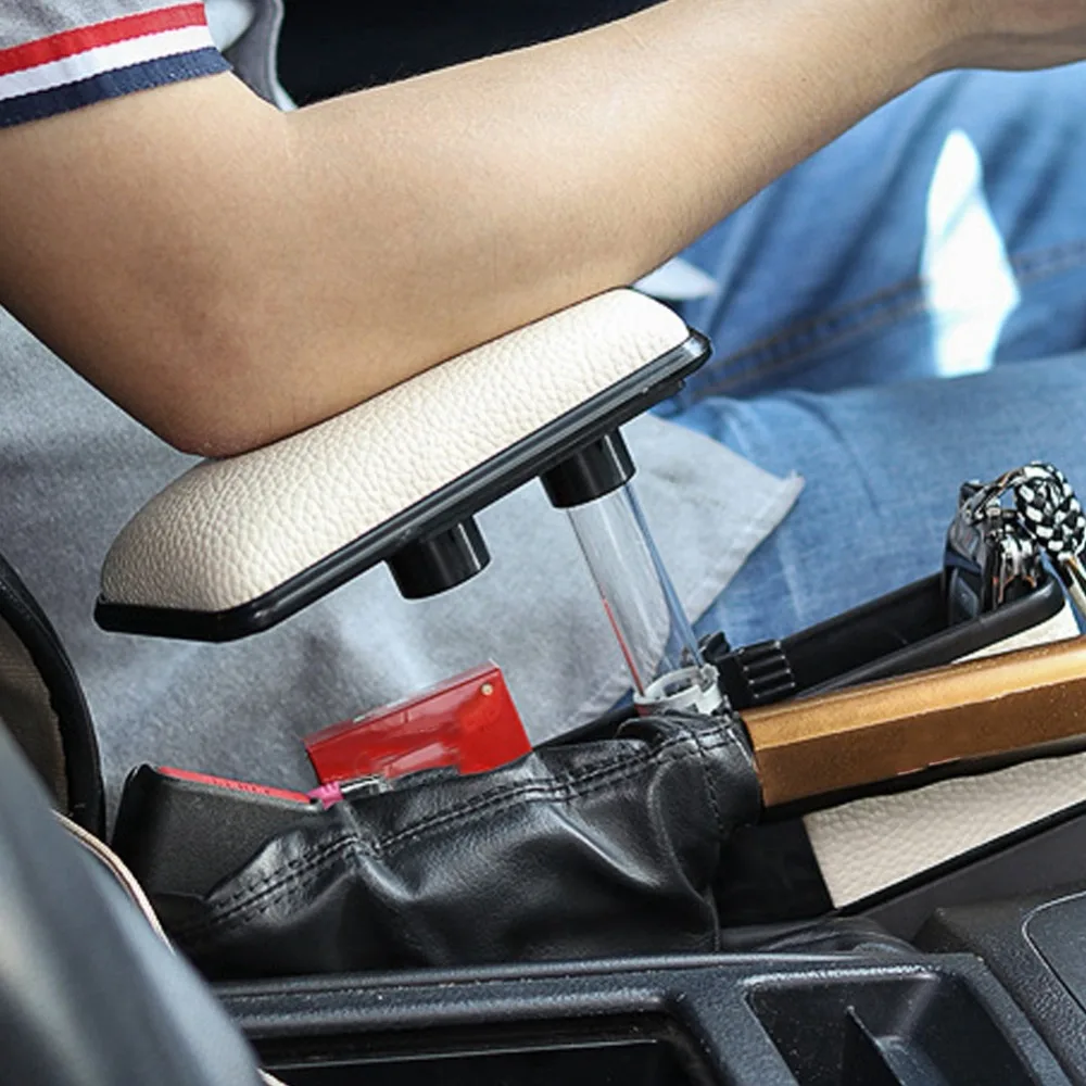 Бежевый/коричневый/черный ящик для хранения автомобиля из искусственной кожи консоль сиденья подлокотник коробка контейнер Органайзер с локоть поддержка для водителя для отдыха