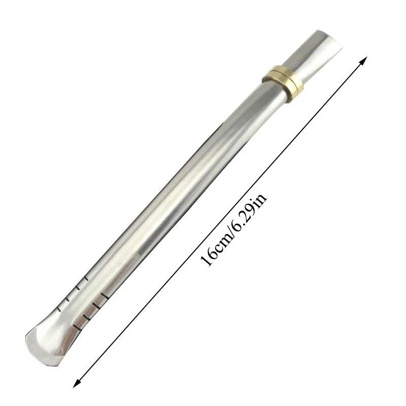 Metal Straw Set Metal Straws Drinking Straws Stainless Steel Straw 1PC Stainless Steel Drinking Straw Tea Filter Yerba Mate Tea Straws Reusable Tools straws Washable Bar Accessories