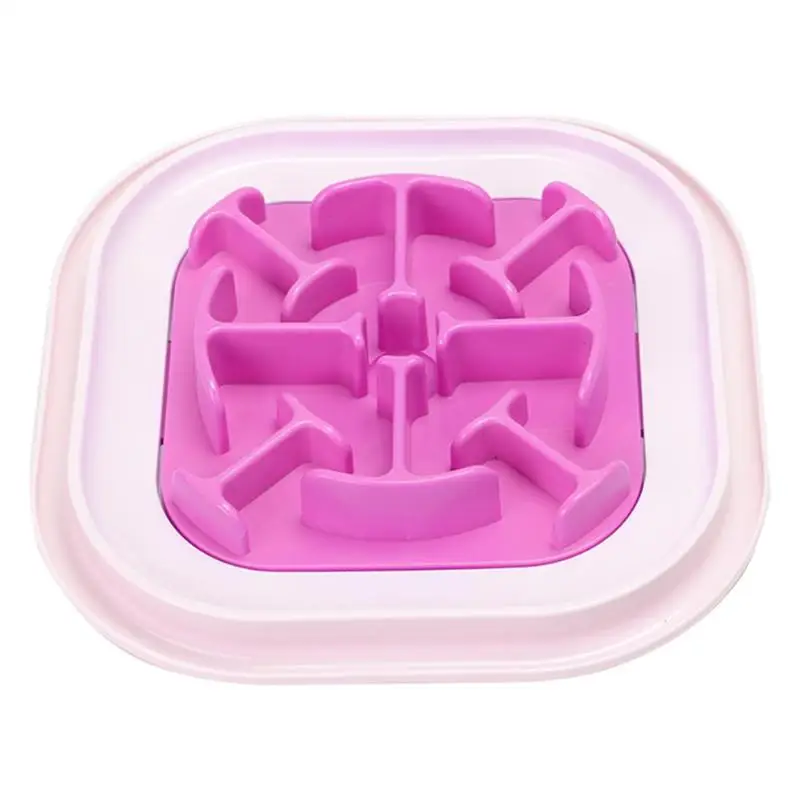 Миски Для Кормления Собаки, еды, щенка, Замедленное питание, кормушка, миска, предотвращение ожирения, товары для собак - Цвет: Rose Red