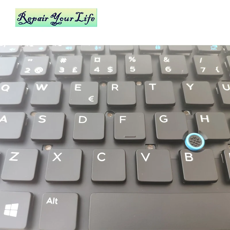 Клавиатура для ноутбука NE/Norsk для dell E5550 Precision 15 17 7510 7710 DCFRG6 NSK-LL0BC 0N PK1313M1B17 с подсветкой черный
