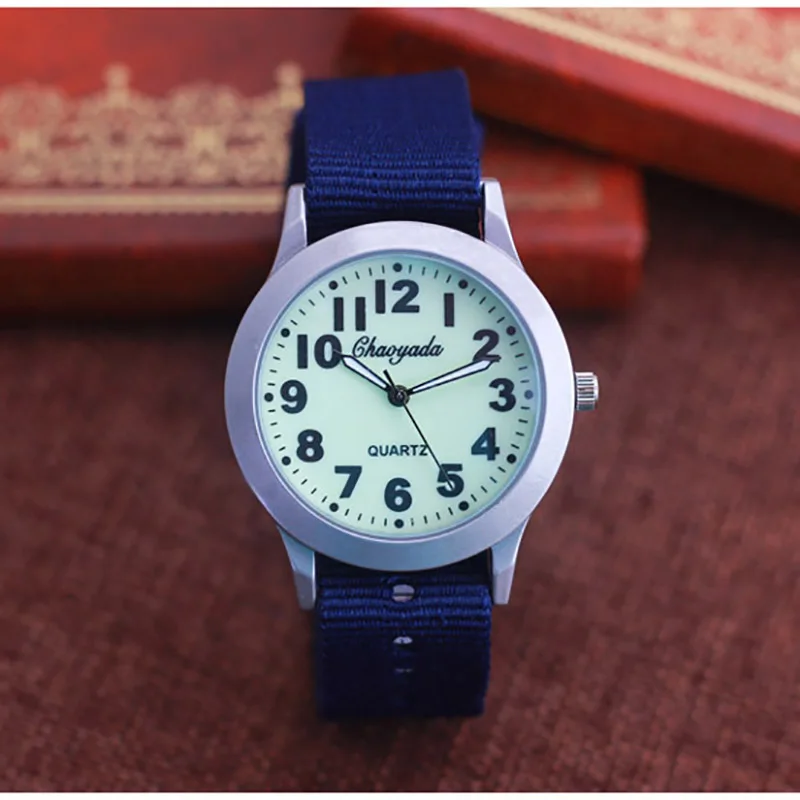 2024 CYD High Quality Boys Girls Outdoor Sport Quartz Wristwatches Students Learning Time Clock Fashion Luminous Canvas Watches 3