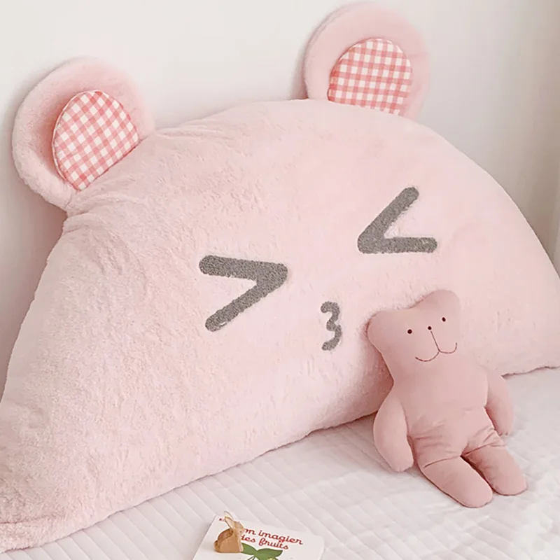 Newborn Baby bed Cushion Bumpers Cute Crib Cushion Pillows Bear Cuddle Pillow Toddler Room Protection Pad