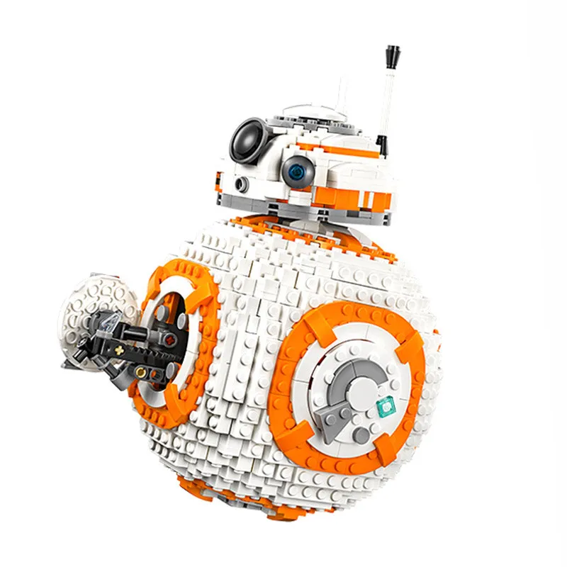 1238 шт. BB8 набор роботов из серии "Звездные войны" viv, кирпичные модели 75187, строительные блоки, игрушка "Звездные войны", развивающие игрушки для детей, подарки - Цвет: Белый