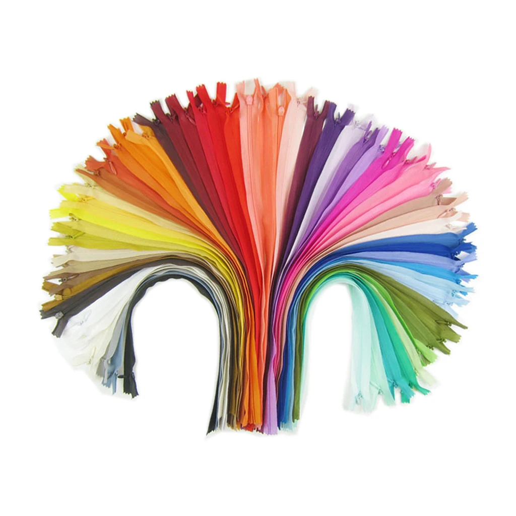 18Pcs 16 Inch Nylon Coil Zippers Bulk for Tailor Sewing Crafts, Assorted Colors