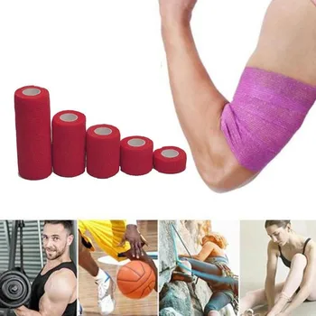 1 Roll Zelfklevende Elastische Bandage Atletische Wrap Tape Hansaplast Sport Protector Knie Vinger Enkel Multi-Functionele Bandage