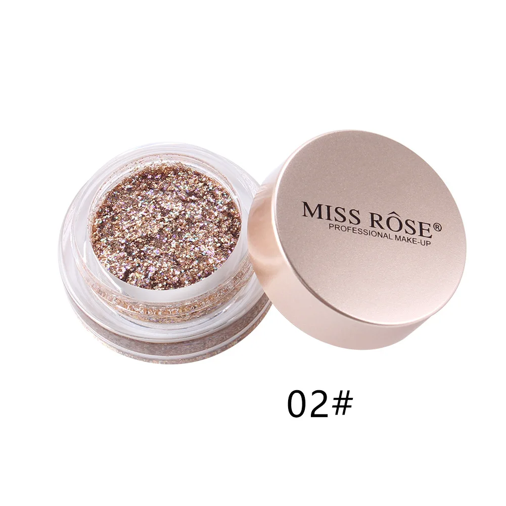 MISS ROSE тени для век розовые, Красочные золотые Конг тени для век Bling High Gloss блеск для лица жидкая пудра праздничный макияж