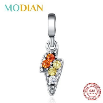 

Modian Hot Sale 100% 925 Sterling Silver Cute Lightning Crystal Beads For Women Fine Fit Jewelry & DIY Bracelet New Collection