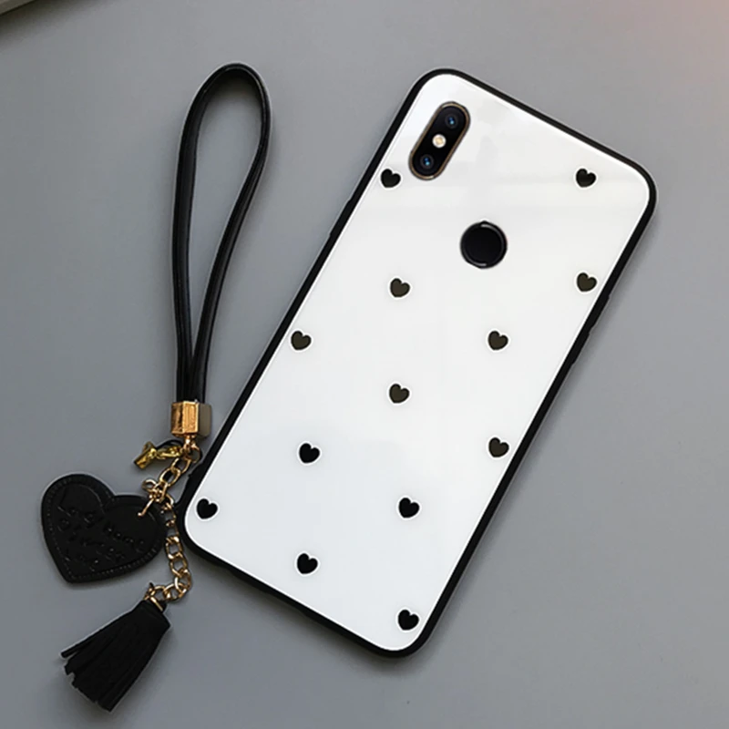 Чехол для Xiaomi Redmi Note 8 Pro S2 5A 5 Plus 6A 7 4X 8A закаленное стекло любовь сердце задняя