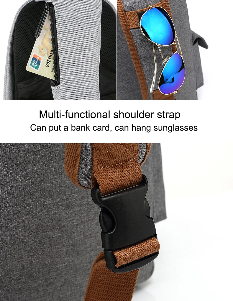 CoolBell New Men's Diagonal Package Bag Crossbody For Tablet 10.1" tablet Case For Ipad 9.7" Chest Pack Shoulder Messenger Bag