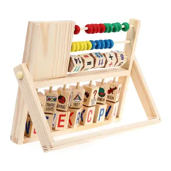 

Wooden Abacus Learning Stand Kids Counting Cognition Board Educational Math Toy