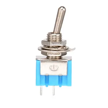 

10pc 2 Pin 2 Position On-Off SPST Mini Latching Toggle Switch AC 125V/6A 250V/3A