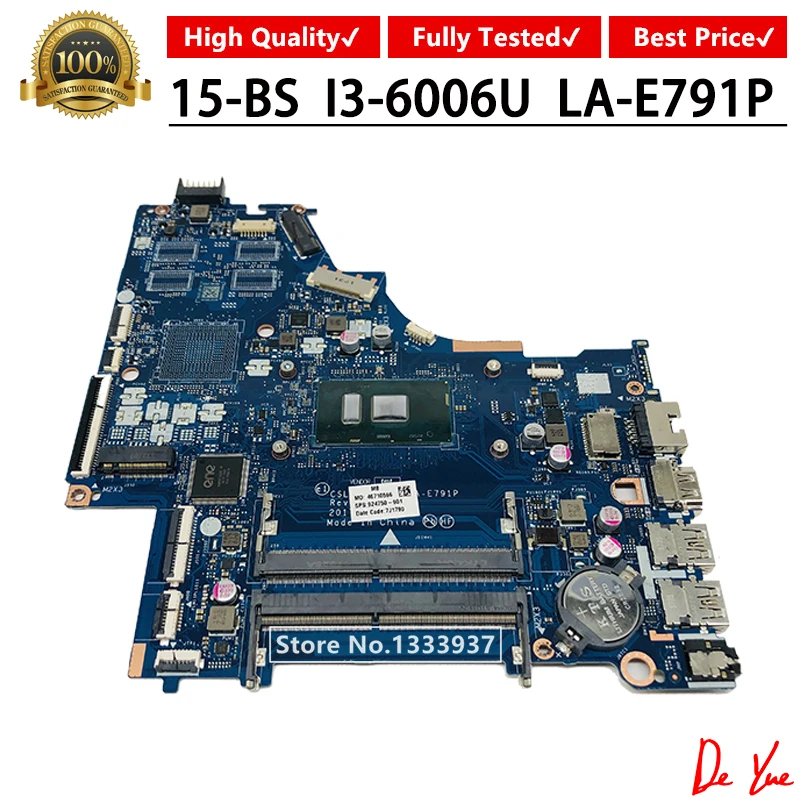 #Special Offers 924750-601 924750-501 924750-001 For HP 250 G6 15-BS Series Laptop Motherboard CSL50/CSL52 LA-E791P SR2UW i3-6006U mainboard