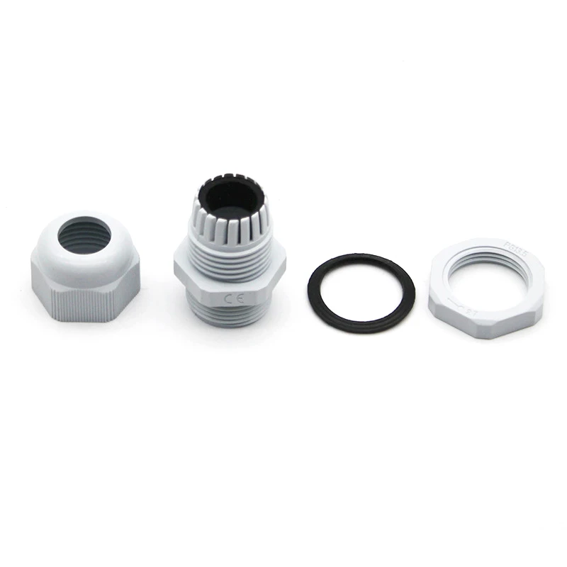 Cable Gland 10Pcs Waterproof Cable Gland Nylon Joint IP68 PG7 For 3-6.5mm Plastic PG13.5 Cable Locking Connector PG7 PG19 PG11