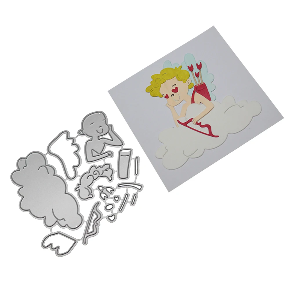  Cupid Archery Shaped Metal Cutting Dies God of Love Art Card DIY Scrapbooking Album Embossing Die C - 4.00008E+12